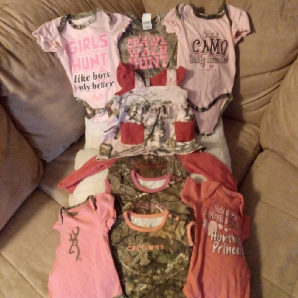Baby Girl Pink Camo bundle